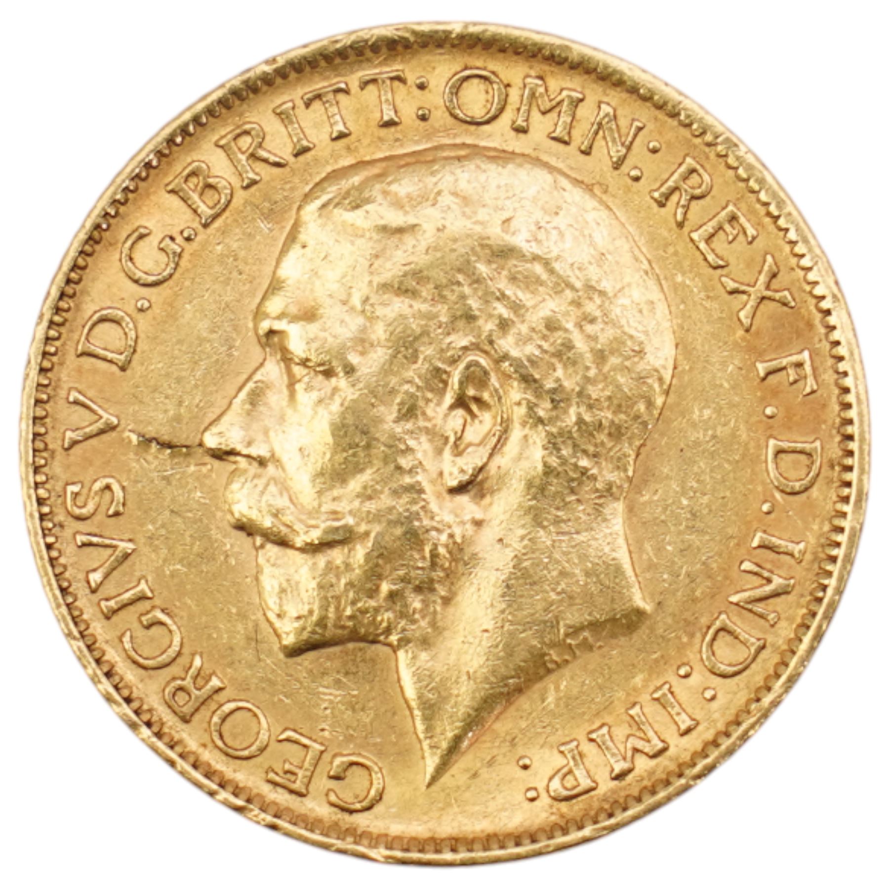 King George V 1912 gold full sovereign coin