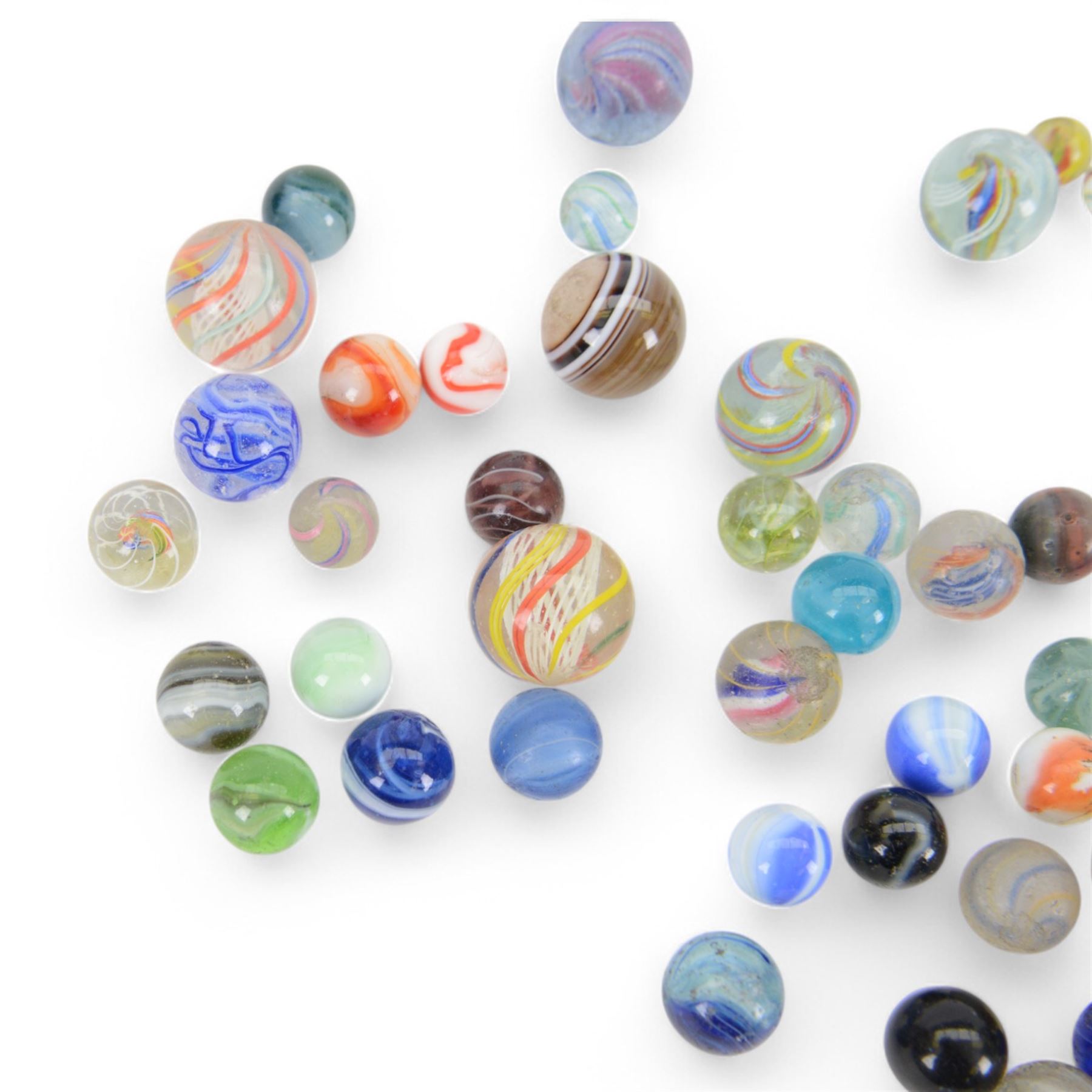 Collection of Victorian and later marbles of various designs 