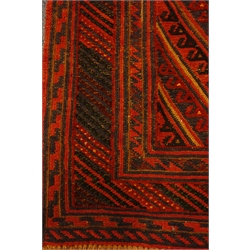  Tribal Gazak red and blue ground rug, 140cm x 120cm  