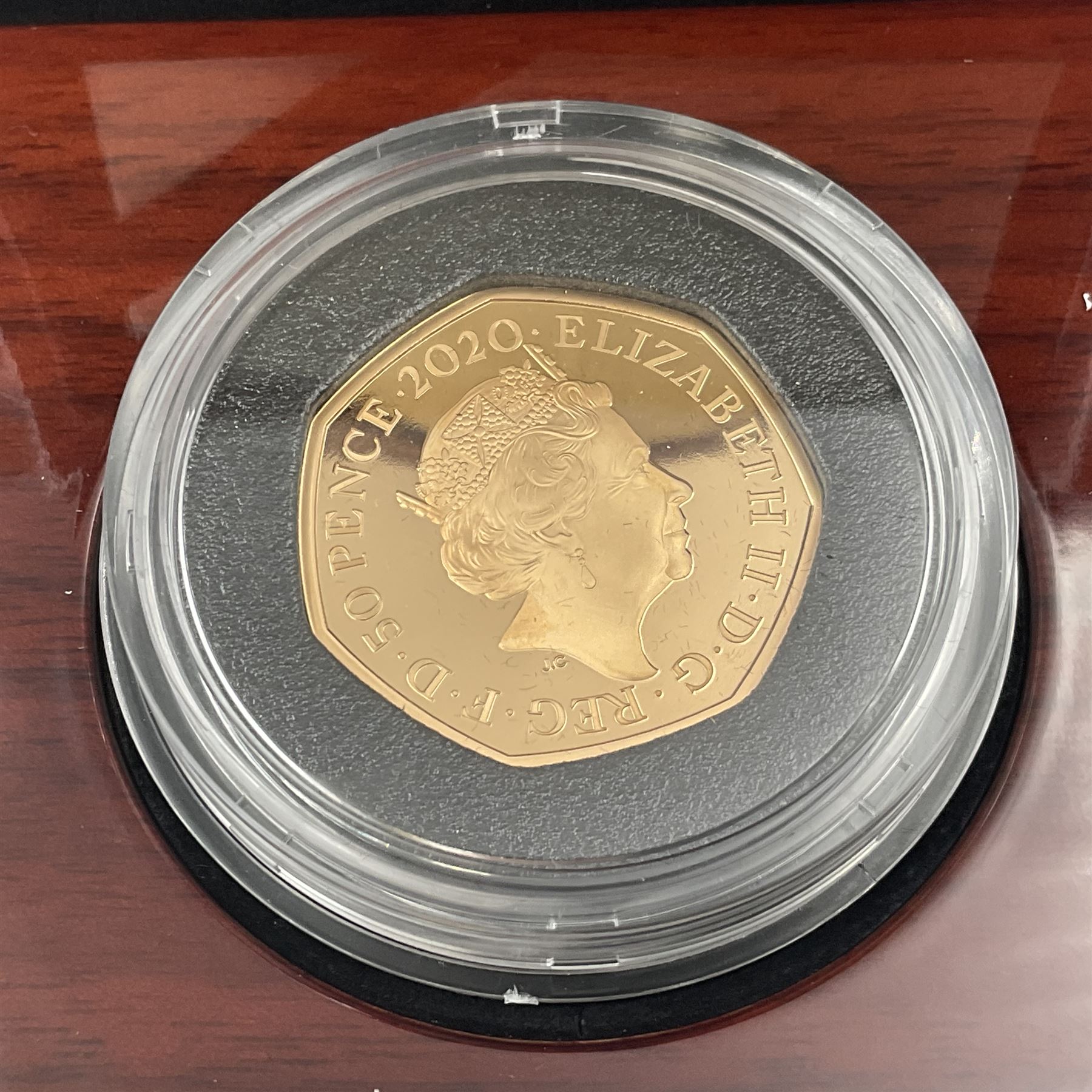 The Royal Mint United Kingdom 2020 'Piglet' gold proof fifty pence coin, cased with certificate