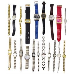 Collection of 20 watches by various makers including Sekonda, Pulsar, Citizen, Fossil, Joan Rivers, and Timex