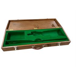 Wooden shotgun case, L82cm