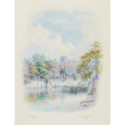 George Fall (British 1848-1925): 'Back of Coney St York', watercolour signed and titled 31cm x 24cm