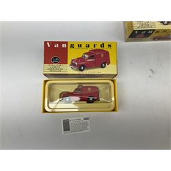 Fourteen Lledo Vanguards die-cast models including limited edition two-vehicle set, commercial vehicles, cars, police car etc (some limited editions); all boxed (14)