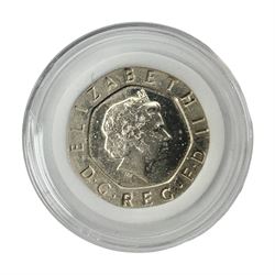 Queen Elizabeth II undated twenty pence 