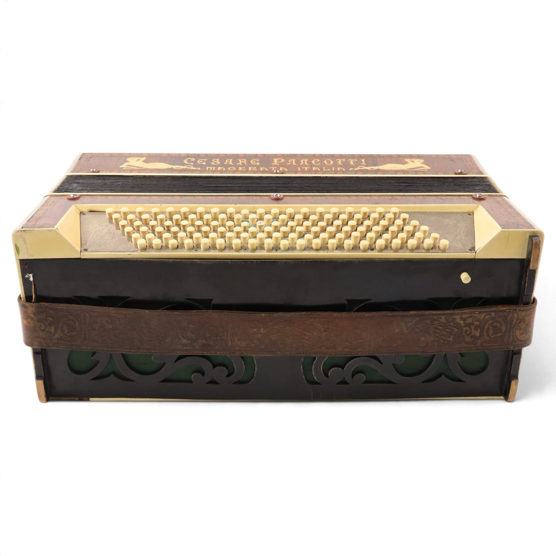 Italian Cesare Pancotti accordion, contained within a wooden case