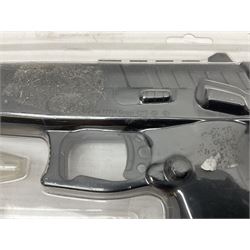 Marksman 1018 spring action BB pistol, serial no.121912951321, L27cm in original packaging with ball dispenser; and KWC .177 cal. CO2 revolver, serial no.31128882, L31cm (2)  NB: AGE RESTRICTIONS APPLY TO THE PURCHASE OF AIR WEAPONS.