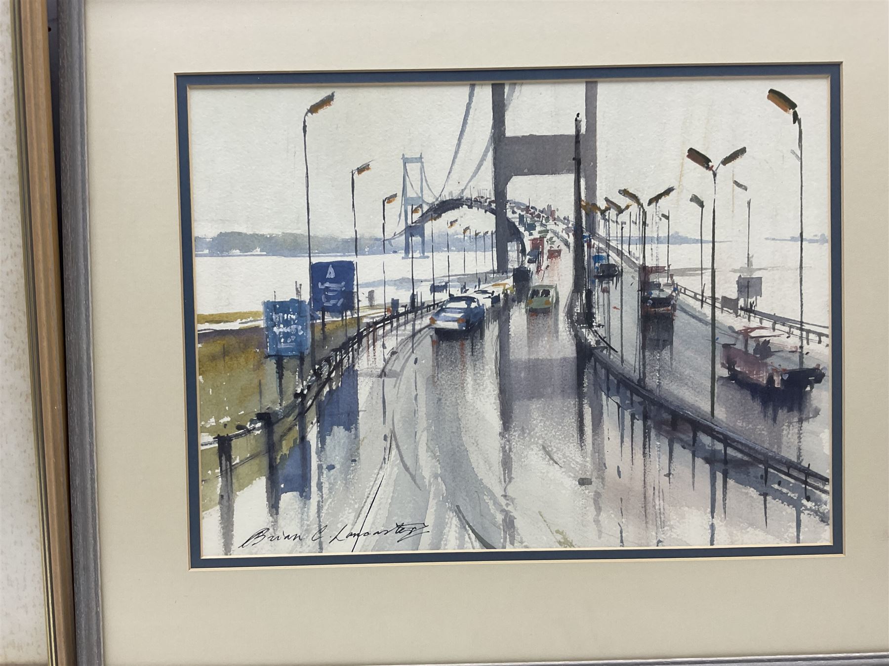 Brian C Lancaster (Bristol Savages 1931-2005): 'Pulteney Bridge' Bath and The Severn Suspension Bridge, two watercolours signed, the former titled and dated April 1987 on label verso 33cm x 45cm and 26cm x 35cm (2)