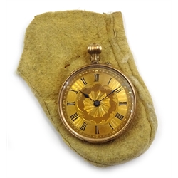  Continental gold pocket watch stamped 9k 3.5cm  