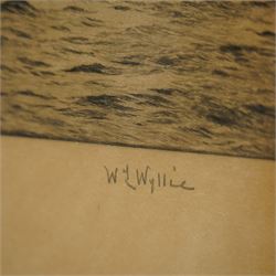 William Lionel Wyllie (British 1851-1931): 'HMS Victory Celebrating the Ascension of George V', drypoint etching signed in pencil 45cm x 75cm