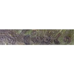 David Gauld (Scottish 1865-1936): Study of Calves in Landscape, oil on canvas signed 51cm x 76cm (unframed)