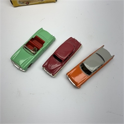 Dinky - Packard Convertible No.132, Packard Clipper Sedan with windows No.180 and Studebaker Land Cruiser No.172, all boxed (3)