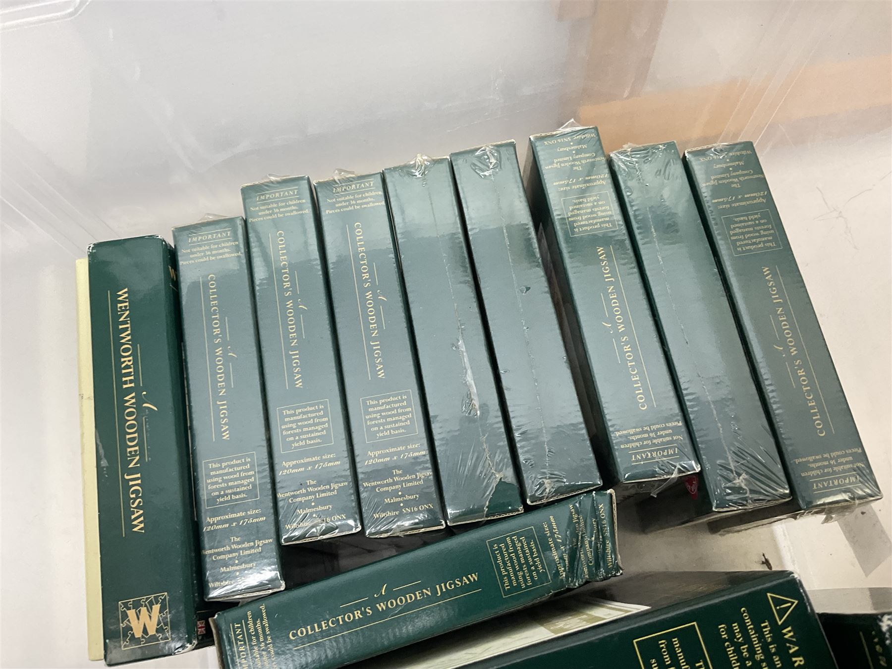 Chatsworth box easel, together with a Reeves table easel, collection of Wentworth jigsaw puzzles and two picnic baskets