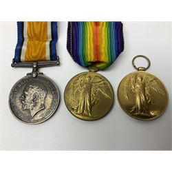 WW1 trio of medals comprising British War Medal, Victory Medal and 1914-15 Star awarded to S/4 091131 Pte. B.T. Day A.S.C.; and WW1 pair of medals comprising British War Medal and Victory Medal awarded to 240653 Gnr. E. Stephenson R.A.
