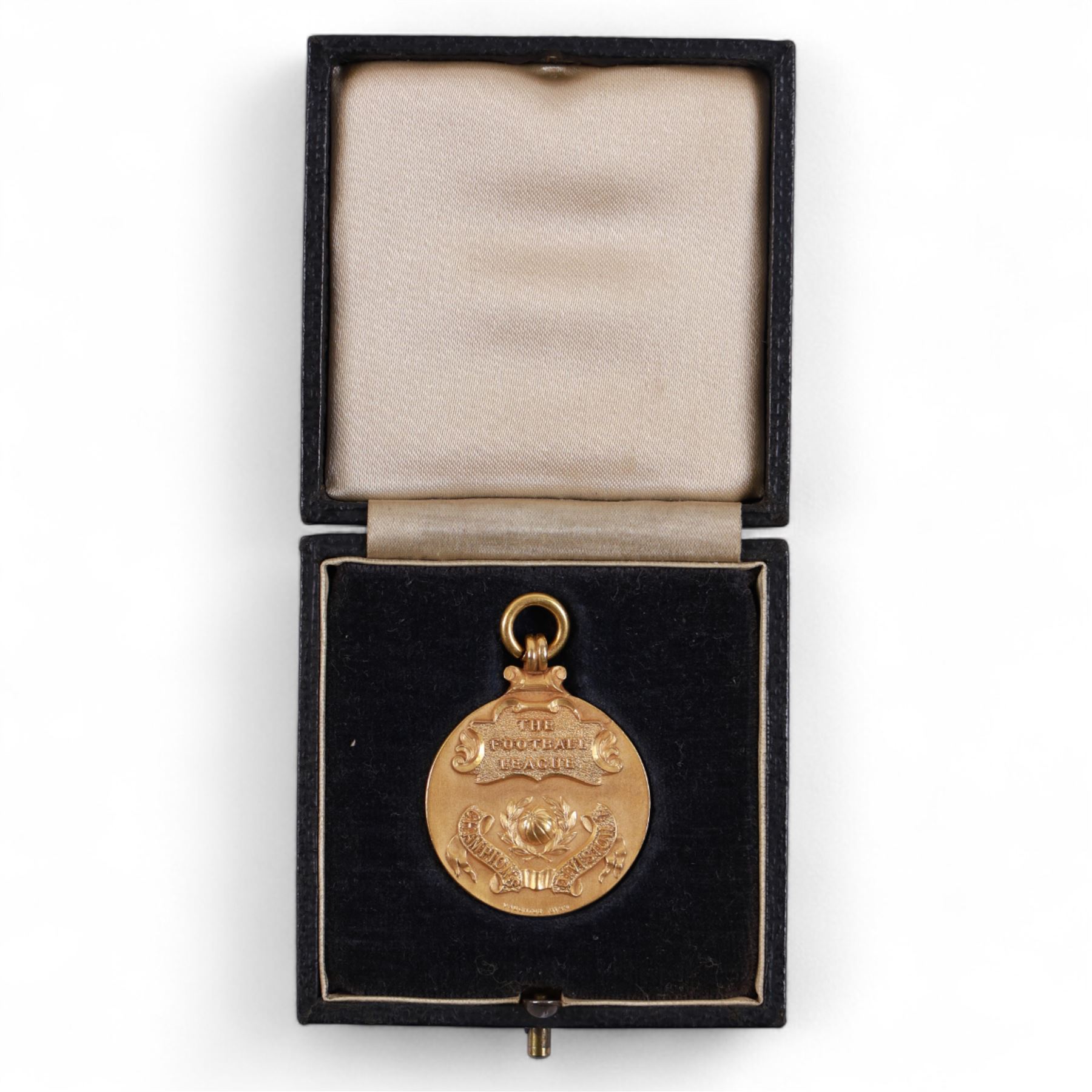 Football League Championship Division 2 9ct gold medal, awarded to Colin Appleton of Leicester City for the 1956-57 season, hallmarked Vaughton & Sons, Birmingham 1956
