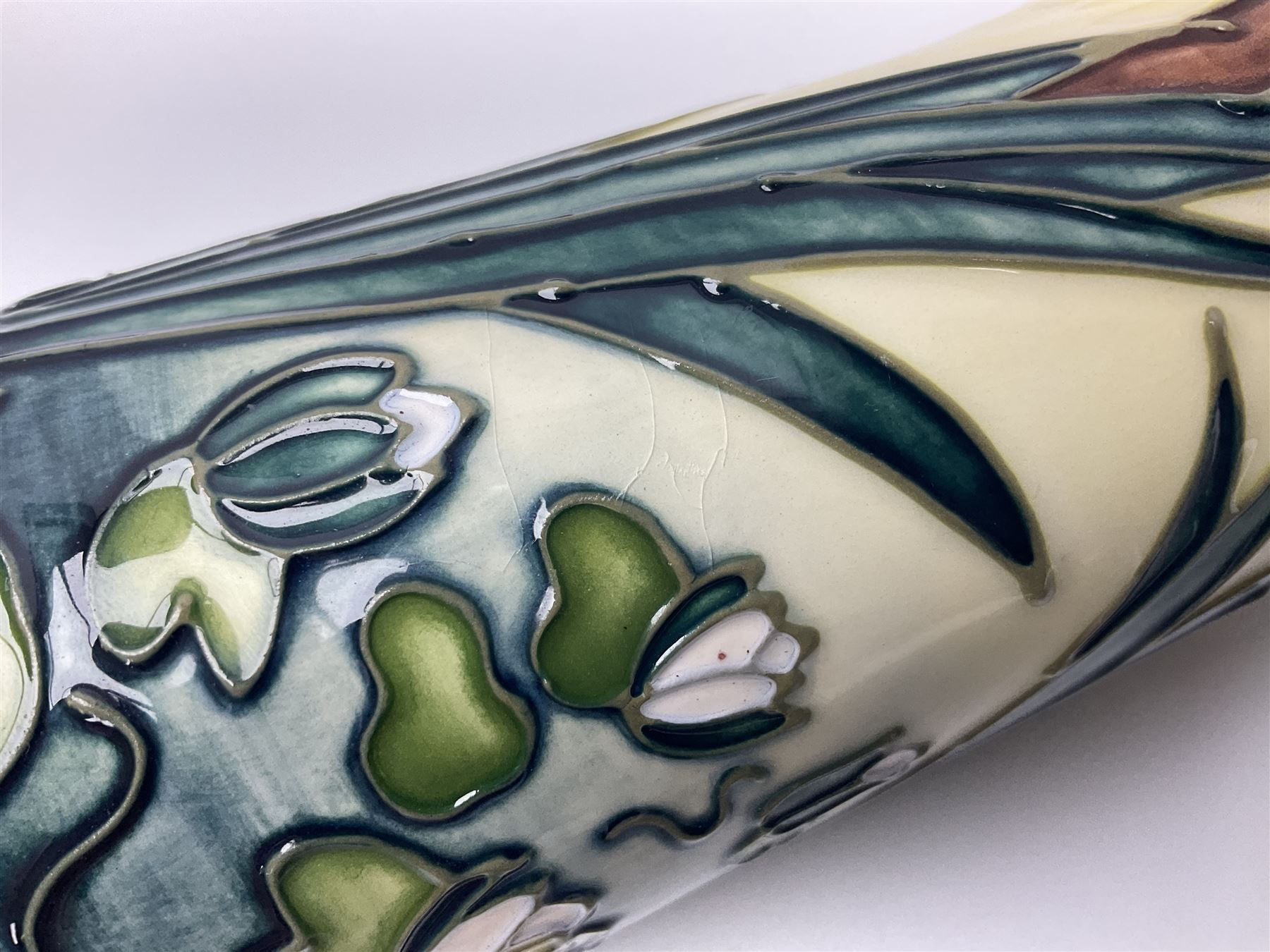 Moorcroft jug, decorated in Bulrush and Water Lily pattern, with printed marks beneath, H24cm