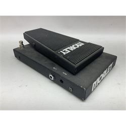 Three Morley guitar effects pedals, including The Little Alligator Volume serial no 195408 and Dual Bass Wah model PBA-2