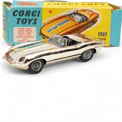 Corgi - Major Toys Simon Snorkel Fire Engine no. 1127, 'Holmes Wrecker' Recovery Vehicle with Ford Tilt Cab no. 1142, 'E' Type Jaguar Competition Model no. 312, all boxed; together with a quantity of other loose die-cast vehicles 