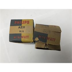 Eight Philips Miniwatt thermionic radio valves/vacuum tubes, including AZ31, C1, 1867, CY31, C1C, CY1C, four in original boxes