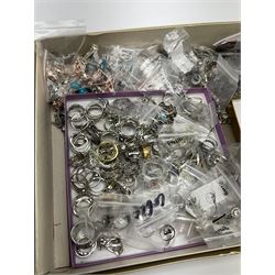 Collection of approx 250 rings, necklaces and bracelets