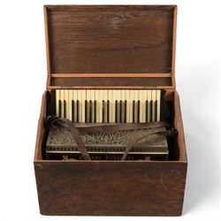 Italian Cesare Pancotti accordion, contained within a wooden case