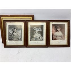 Victorian silhouette; after Josepha Reynolds 'A Bacchante', 19th century print; after John Hoppner pair 19th century colour prints, Frank Paton 'Not at Home', etching signed in pencil, together with etching, engraving and frame (9)