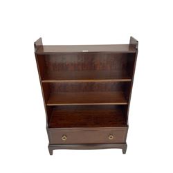 Stag Minstrel - mahogany open bookcase with drawer