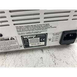 Orange 'Terror Bass' 500 watts Class D Hybrid Bass Amplifier; serial no.03742-0814; L30cm; and Orange 'Voice of the World' SP212 bass cabinet with 2 x 12