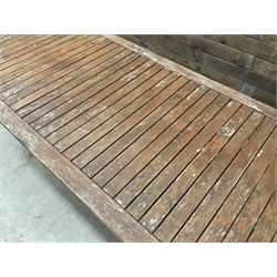 Large folding wooden garden table 