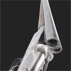 Holland and Holland 12 bore single trigger sidelock ejector, side by side double barrel shotgun with 76cm (30