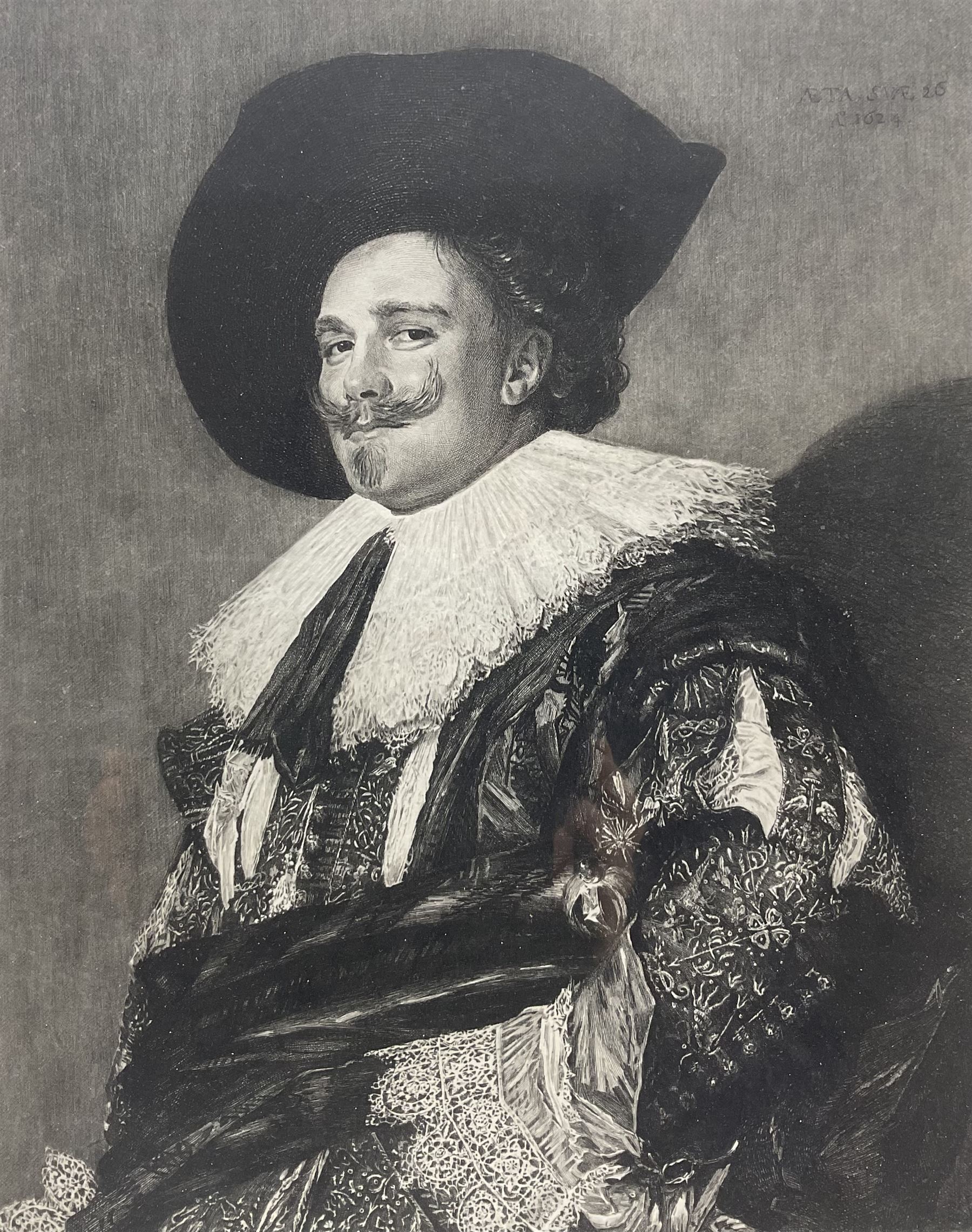 Eugène Decisy (French, 1866-1936) after Frans Hals (Dutch 1581/85-1666): The Laughing Cavalier, etching signed in pencil 29.5cm x 23.5cm