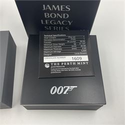 Queen Elizabeth II New Zealand 2021 'Ninety-Fifth Birthday' one ounce fine silver coin and Tuvalu 2021 'James Bond Legacy Series 1st Issue' one ounce fine silver coin, both cased with certificates