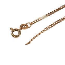 9ct gold half sovereign ring mount and 9ct gold chain links, hallmarked