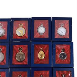 Twenty Hachette Pocket Watch Collection watches, in boxes with folder of associated magazines