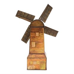 Huntley & Palmers biscuit tin, in the form of  a Windmill, circa 1924, H33cm