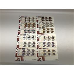 Queen Elizabeth II mint decimal stamps, London 2012 Olympic and Paralympic Games, face value of usable postage approximately 200 GBP and various 2012 first day covers