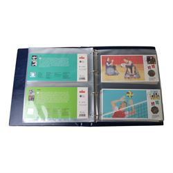 The Royal Mint and Royal Mail 'London 2012 Olympic and Paralympic Sports Cover Collection', complete collection of thirty fifty pence coin covers, housed in official Royal Mail Royal Mint ring binder folder, with the official box