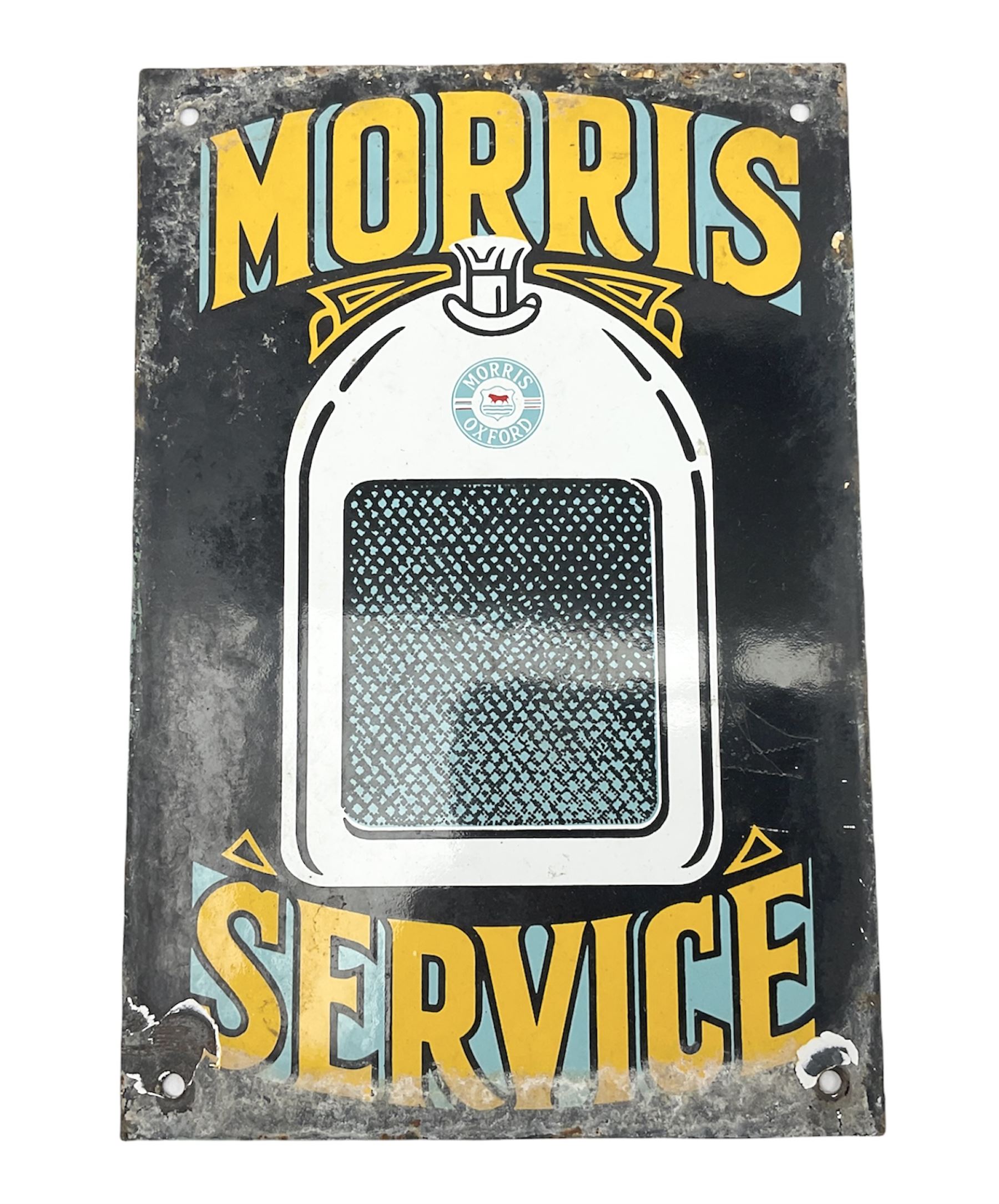 Morris Service enamel advertising sign, H26cm W18cm
