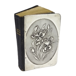  Art Nouveau silver mounted prayer book, embossed orchid design by Henry Matthews, Birmingham 1902  