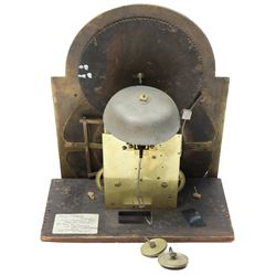 18th century longcase clock movement, the steel and brass dial inscribed Porthouse, Darlington, eight day with moon roller and centre calendar, seconds ring 44cm x 31cm