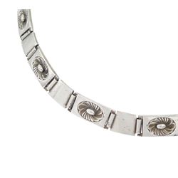 Georg Jensen silver necklace No. 60B, London import mark 1957