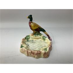 Seven Beswick figures to include Pheasant pin dish, Pheasant on base model no.1774, Mouse with berries etc, all stamped beneath