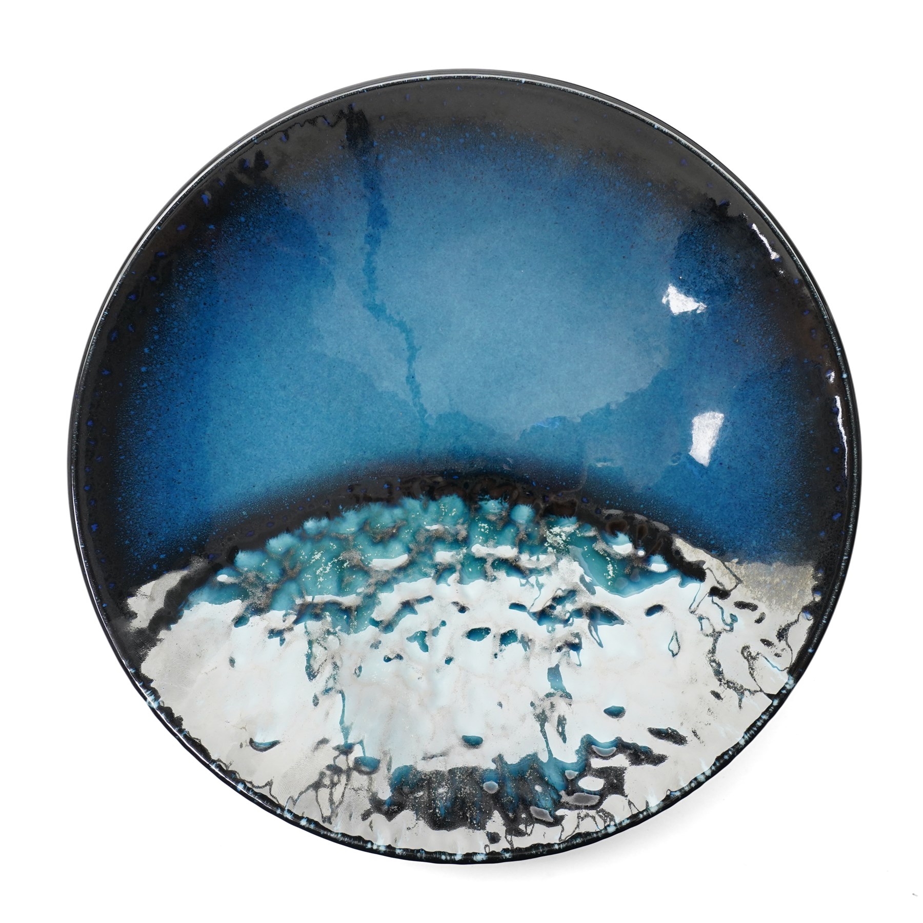 Poole pottery Sun and Moon plates, D26.5cm (2)