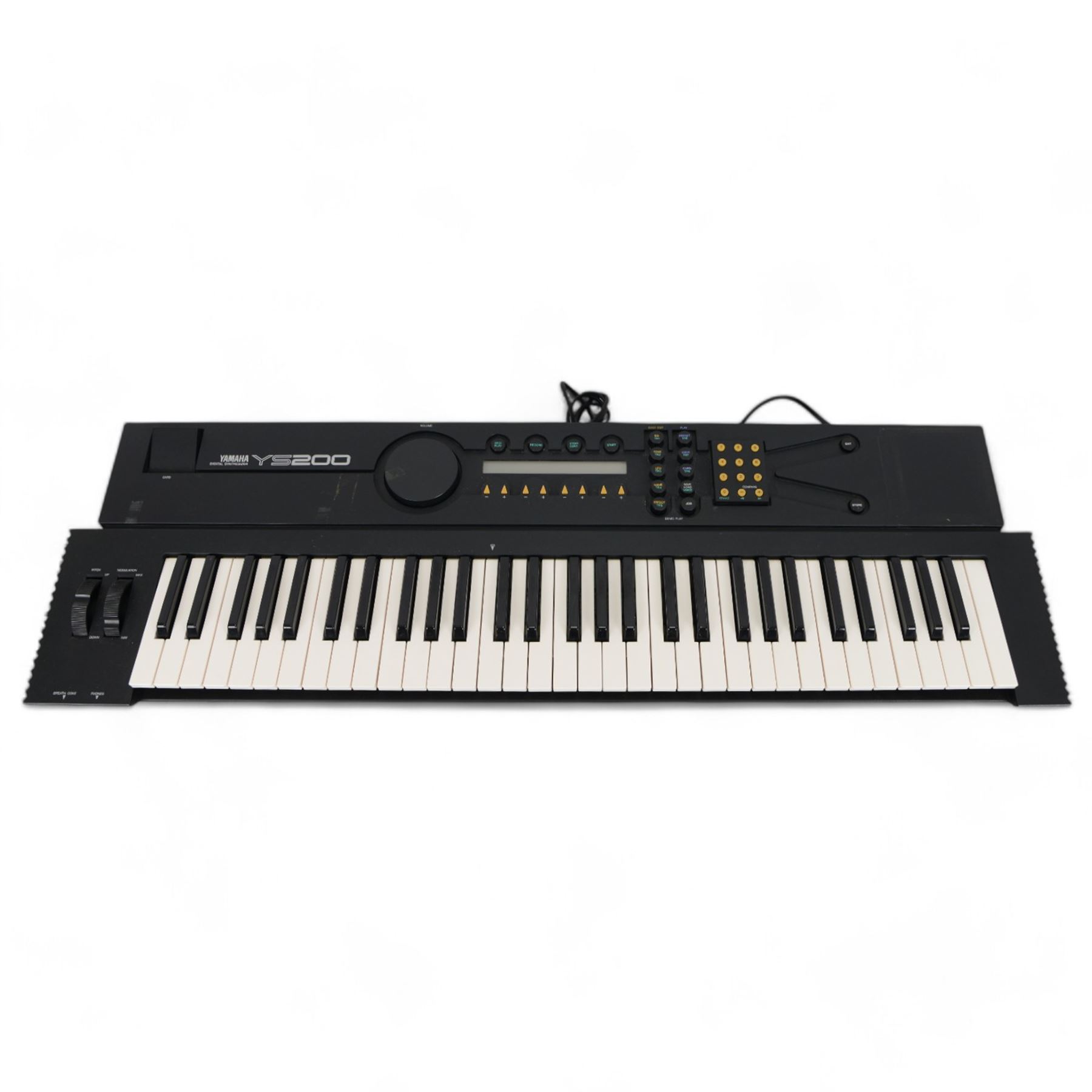 Yamaha YS200 digital synthesizer, cased with instructions, W100cm