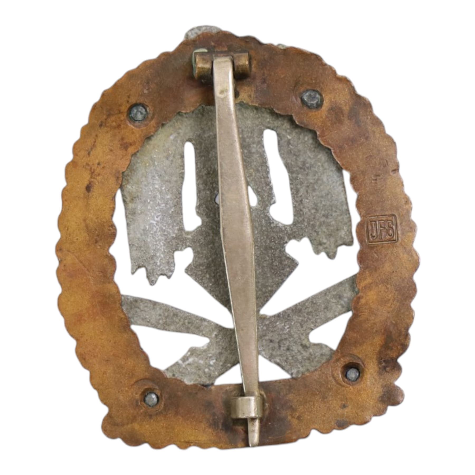WWII German Third Reich General Assault Badge for 100 engagements, marked JFS, H6cm