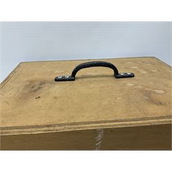 Three drawer collectors cabinet with fall front containing various Great British and World coins including GB pre-decimal coins, King George III 1806 penny, cartwheel pennies etc