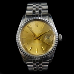  Rolex oyster perpetual datejust stainless steel wristwatch, model 1603, no 8201937 with box  
