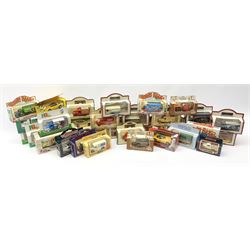 Various makers - thirty-two modern die-cast promotional models by Lledo, Days Gone, Maisto, Matchbox etc including Dandy/Beano, PG Tips, TV etc, all boxed (32)