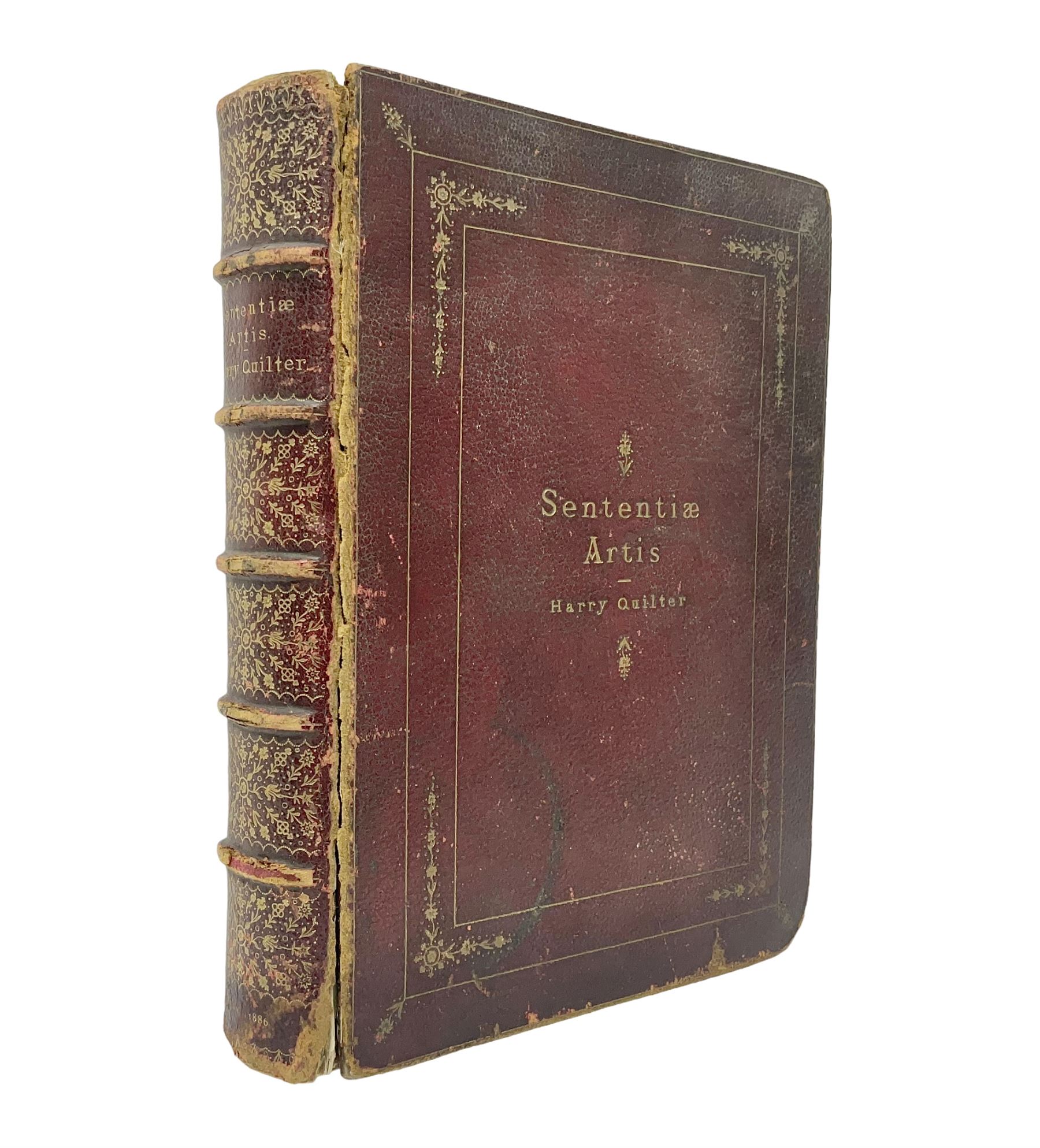 Harry Quilter; Sententiae Artis, Author's Edition 1886,signed and dated by author