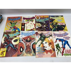 Spider-Man comics (1982-1985) nos 500-527, 529-535, 537-552, 579-602, 604-614, 620-626, and 628-631 (97)
